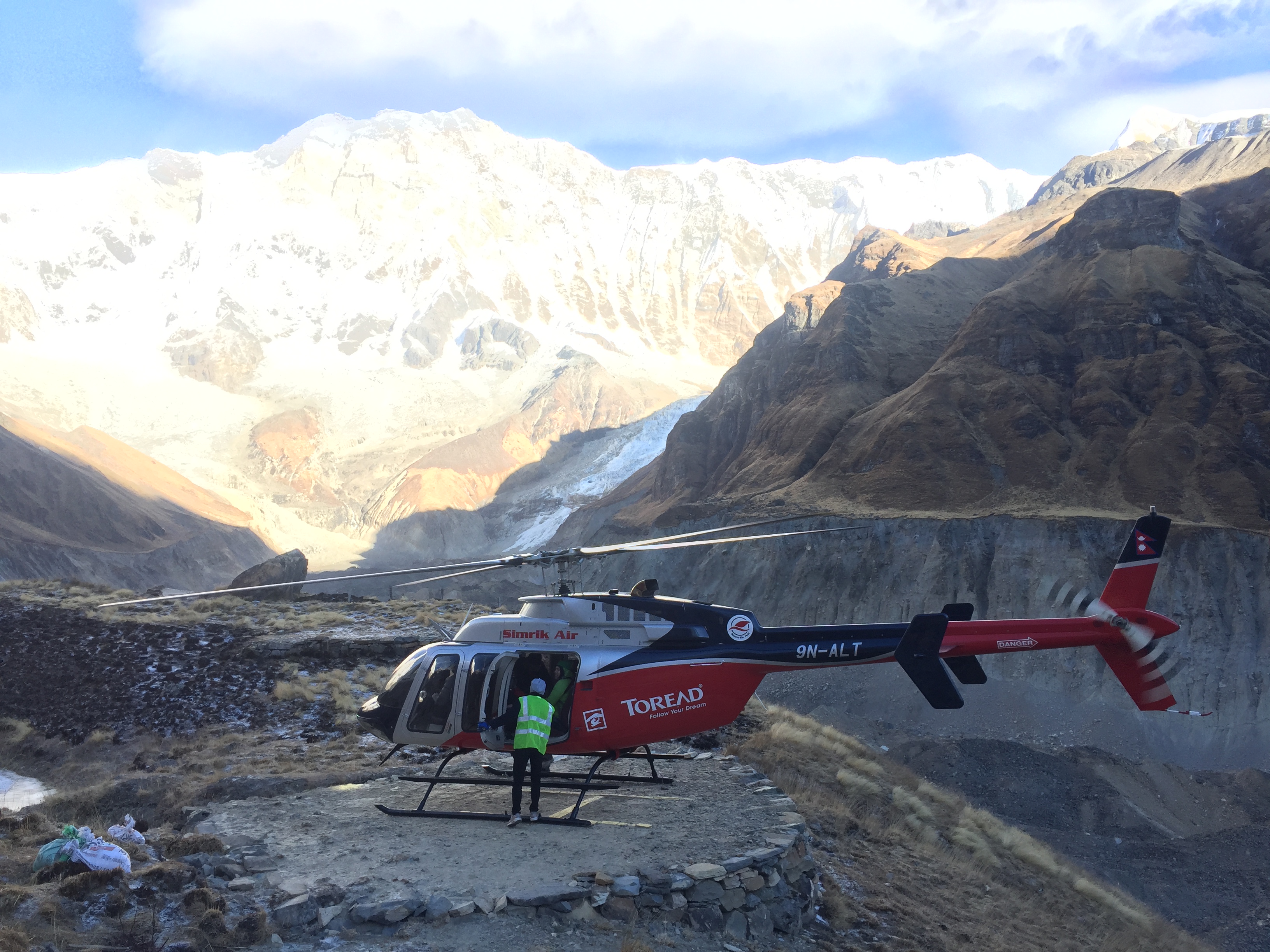 Helicopter Mountain Flight in Nepal