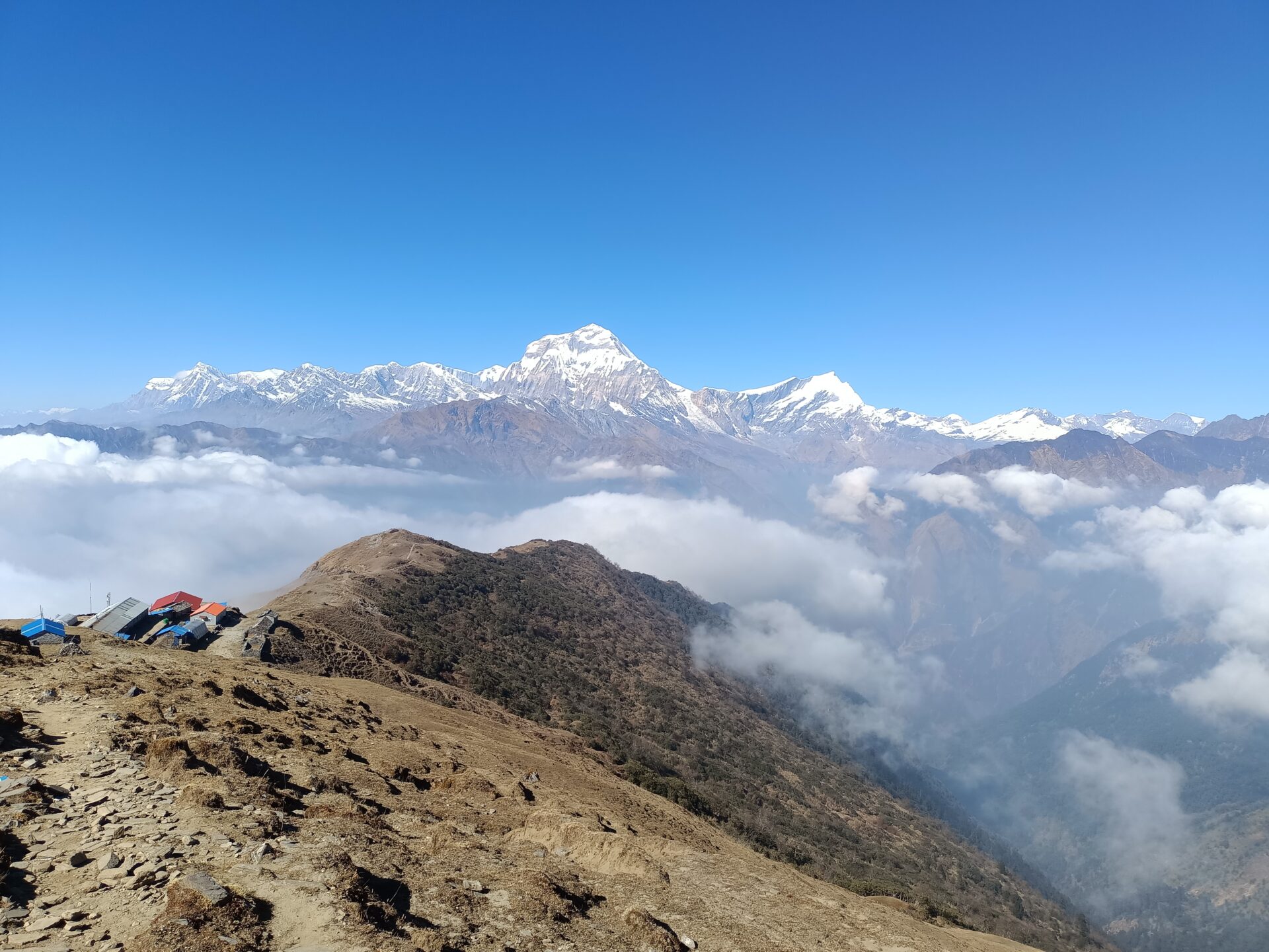 How reliable is mobile communication on the Khopra Ridge Trek?